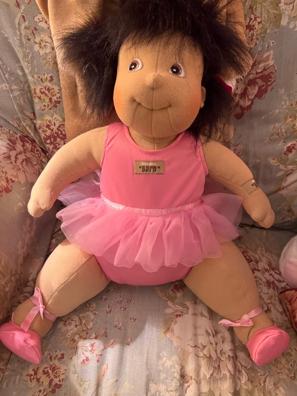 Reuben’s Barn Pink Ballerina Doll - Soft Cloth Toy